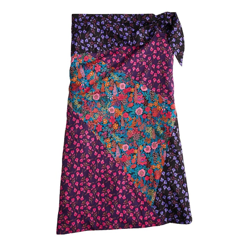 NWT J.Crew Tie-waist Midi in Liberty Mixed Print Patchwork Floral Skirt 2